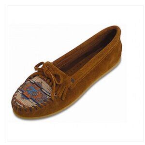 Minnetonka Arizona Kilty Suede Wms Moccasin Size 7